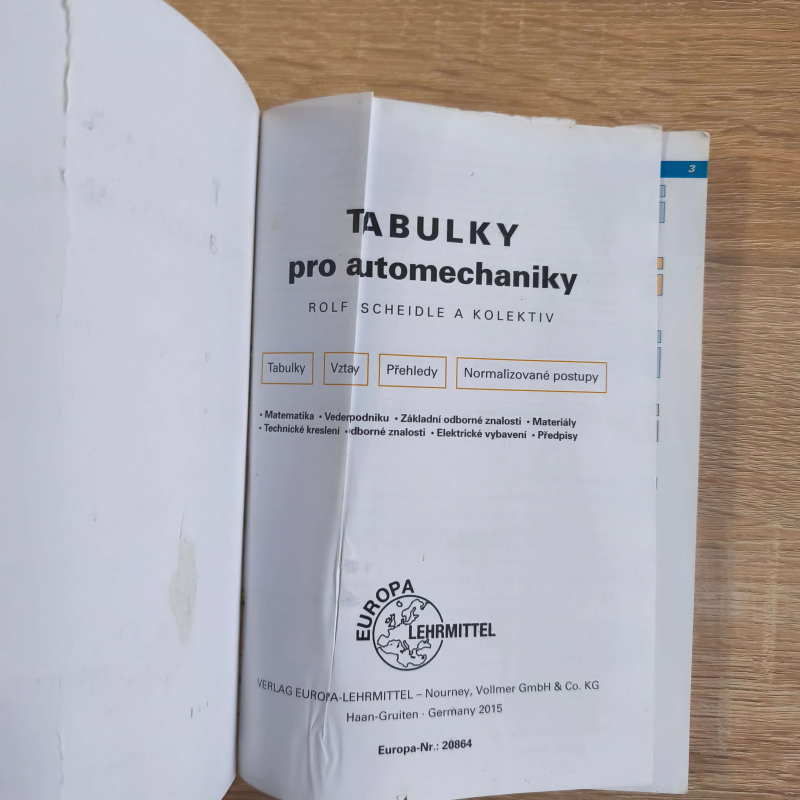 Tabulky pro automechaniky - Rolf Gscheidle - Obrázek 2