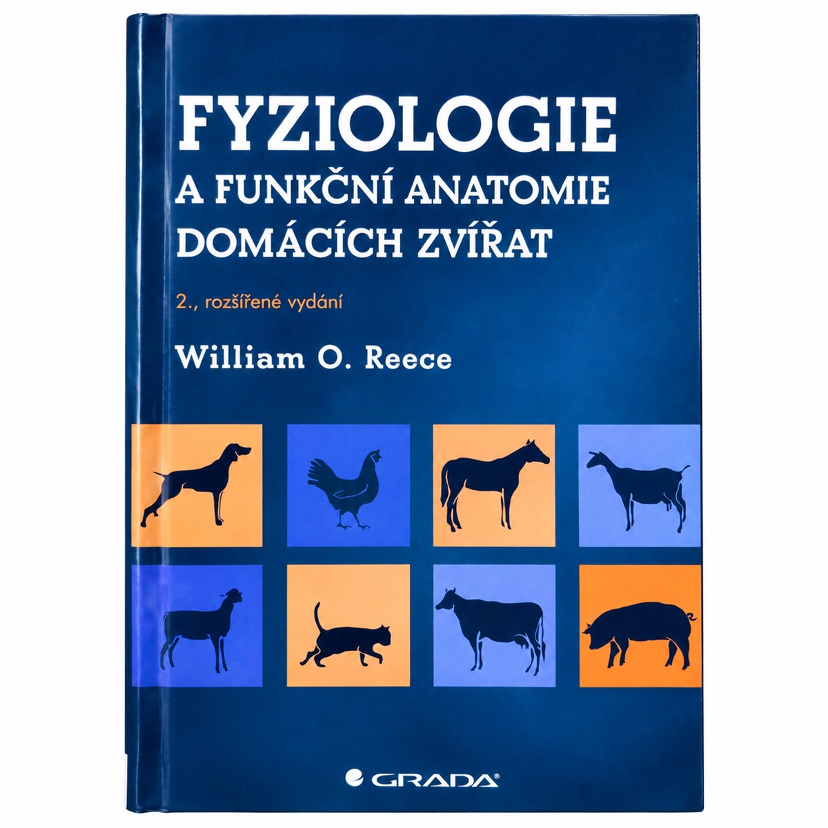 Přední obálka knihy Fyziologie a funkční anatomie domácích zvířat od Williama O. Reece.