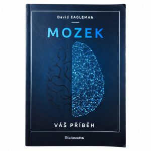 Přední obálka knihy Mozek: Váš příběh od Davida Eaglemana s modrým motivem mozku.