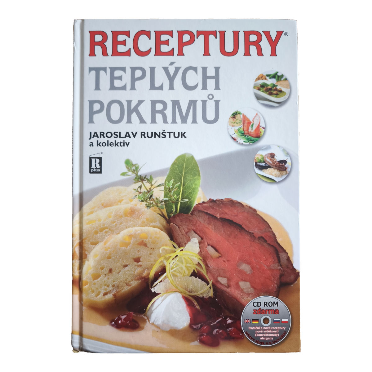 Přední obálka knihy Receptury teplých pokrmů od Jaroslava Runštuka a kolektivu.